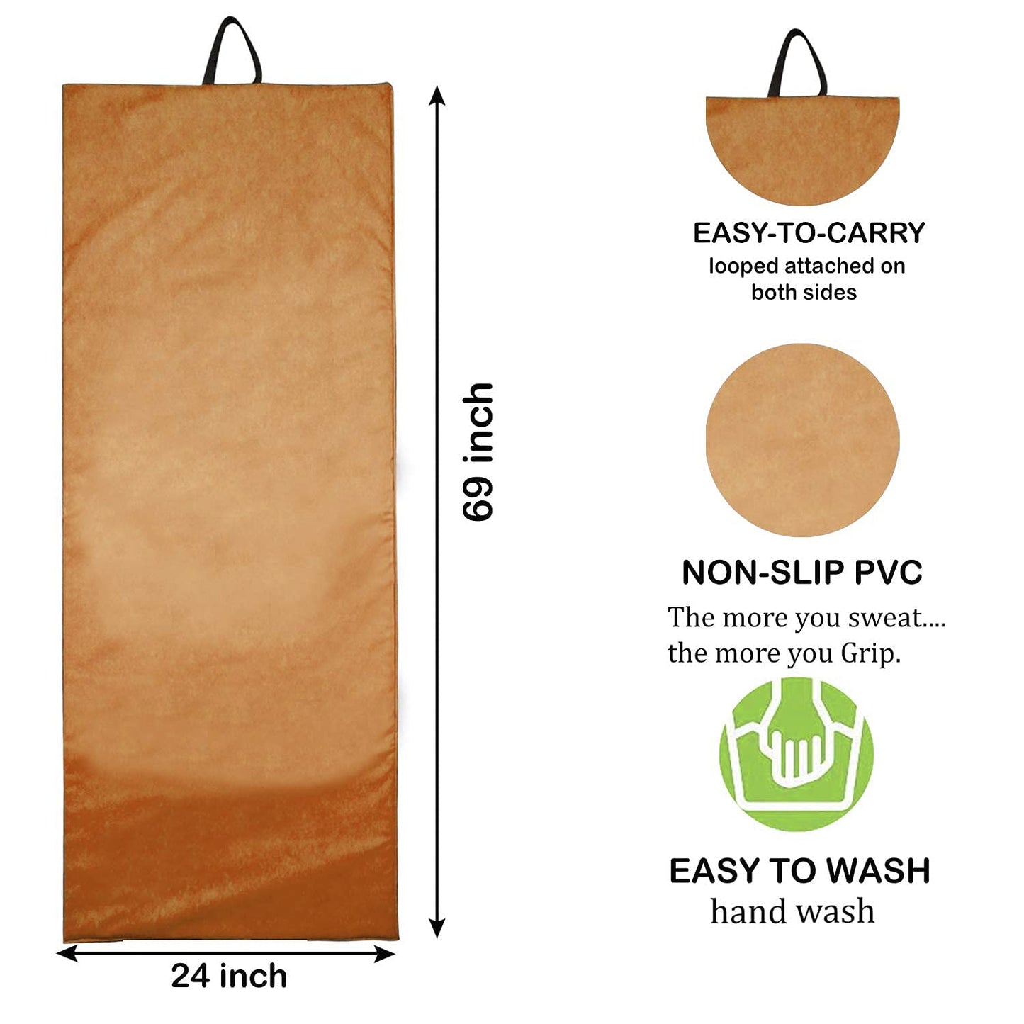 Premium PU Leather Yoga Mat – Non-Slip & Durable