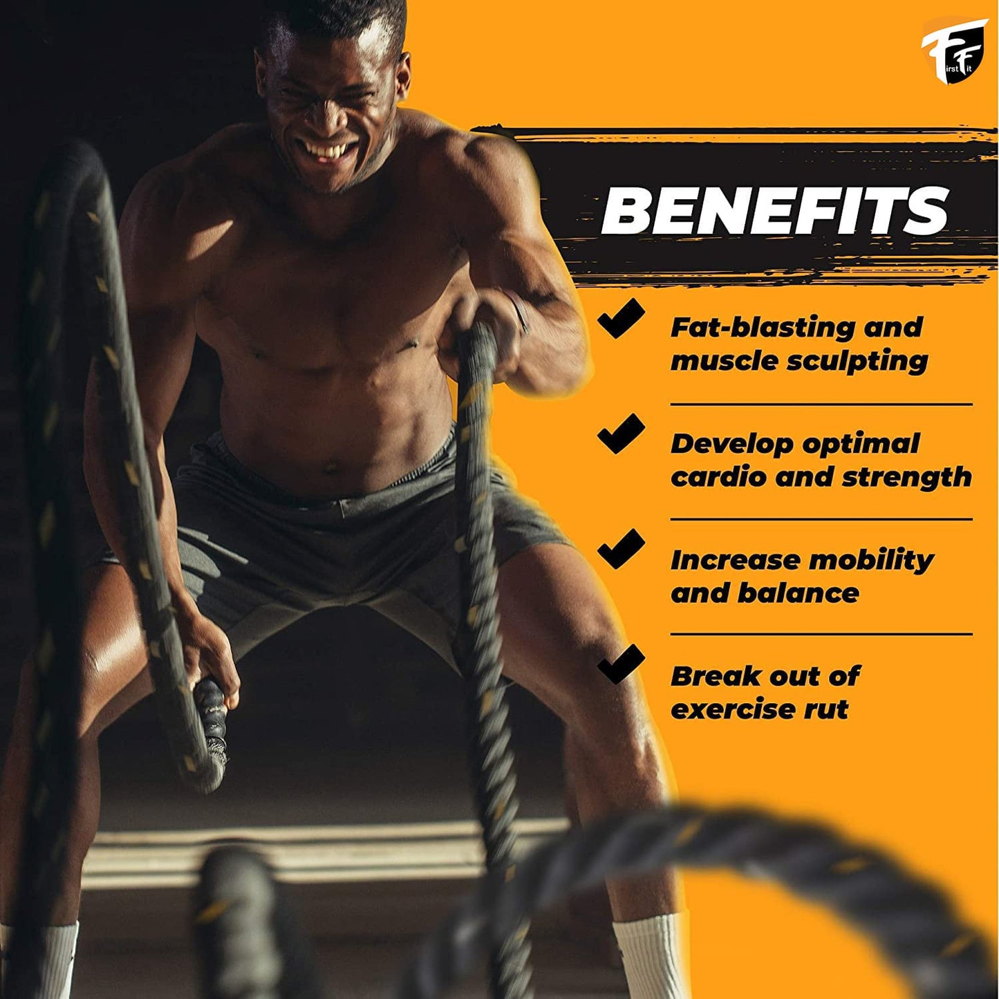 Premium Battle Rope for Gym and Strength Training