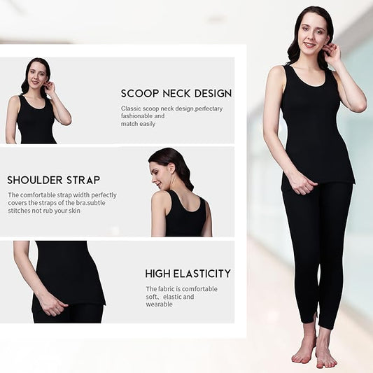 Thermal Innerwear Set, Winterwear Camisole and Lower Set for Women.