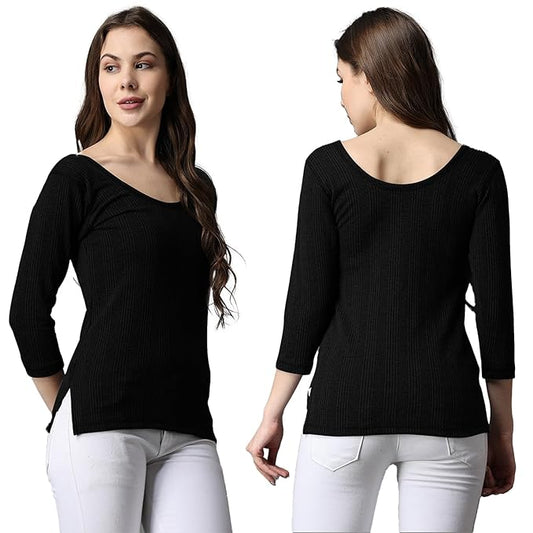 Thermal Vest for Women Ultra Soft  Sleeves Scoop Neck