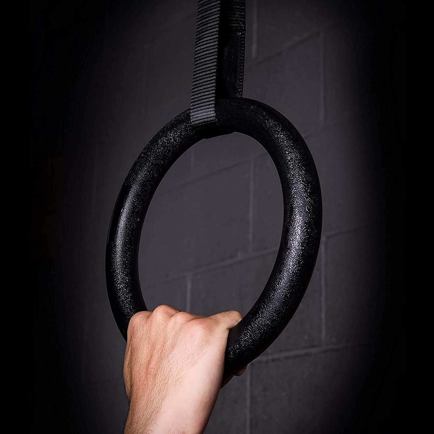 Gymnastics Rings with 1000 lbs Capacity & 14.5ft Adjustable Straps, Perfect for Cross Fitness & Full-Body Workouts Black