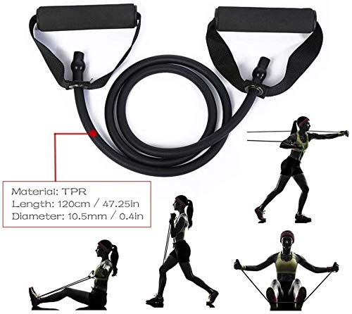 Professional Toning Tube Resistance Band Exerciser Cord with Comfort Handles Latex Tube-Home Workout (35 to 40 Lbs)