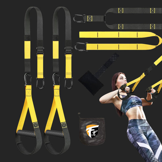 Suspension Training Kit, All-in-One Full Body Workouts for Home, Travel, Outdoors, Gym