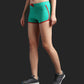 Comfy Cotton Slim Fit Shorts for Yoga, Gym, Exercise, Fitness, Running (Light Green & Red)