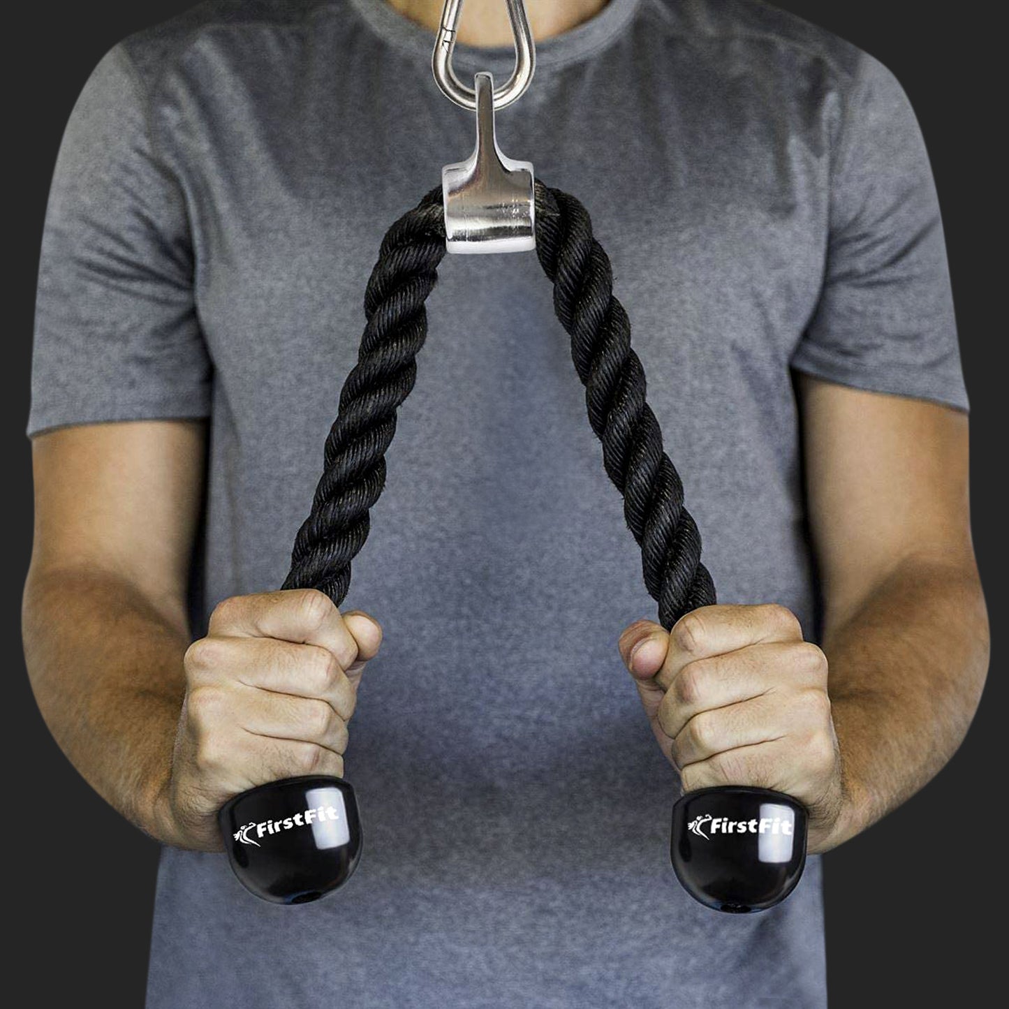 Tricep Rope Pull Down - Black