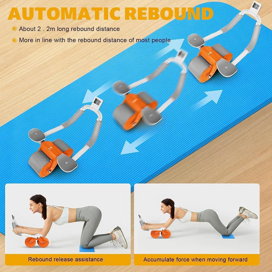 AUTOMATIC REBOUND ABDOMINAL EXERCISE WHEEL MULTICOLOR