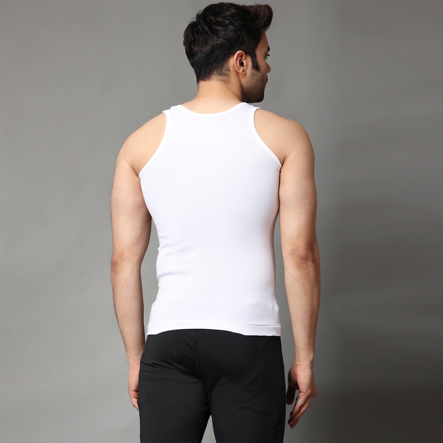 FirstFit Premium Sleeveless Cotton Slim-Fit Round Neck Utra Soft Solid Vest for Men, Men's Cotton Vest - (Pack of 2)