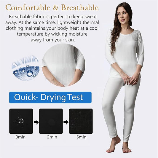 Thermal Upper Vest and Bottom Lower Warmer Combo for Women