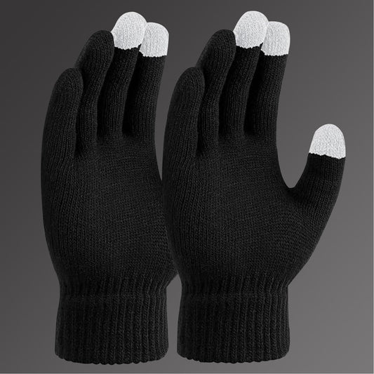 Winter Warm 3-in-1 Beanie Hat, Scarf & Touchscreen Gloves Set – Knitted Thermal Neck Warmer & Gloves for Men & Women.