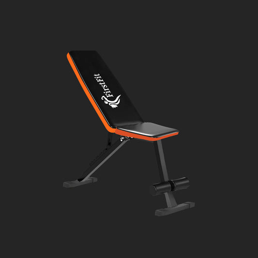 Gym Bench (Orange, Black) - Max Weight Capacity: Upto 500 kgs