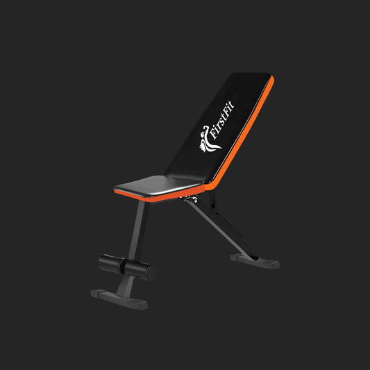 Gym Bench (Orange, Black) - Max Weight Capacity: Upto 500 kgs