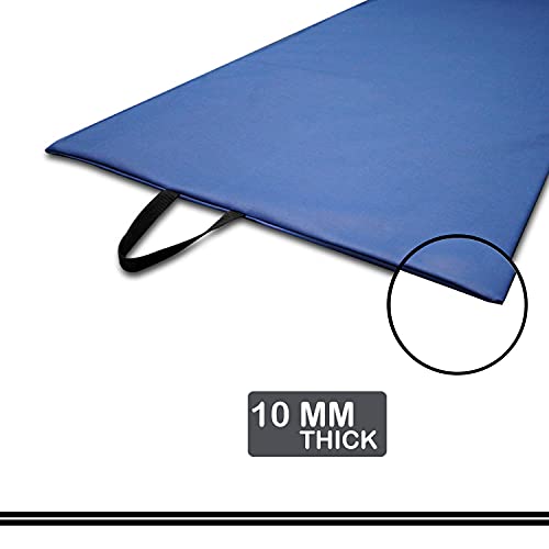 Premium 10MM PU Leather Yoga Mat - Blue