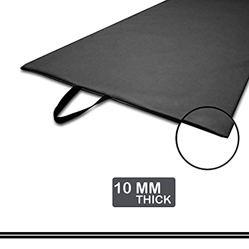 Premium 10MM PU Leather Yoga Mat - Black