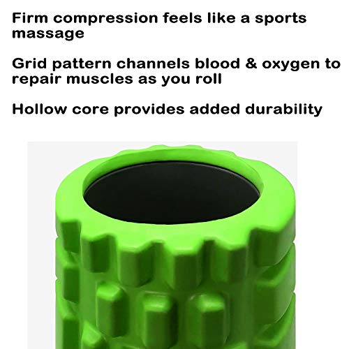 Foam Roller for Deep Tissue Muscle Massage and Pain Relief Equipment (Green)