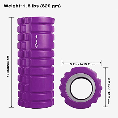 Foam Roller for Deep Tissue Muscle Massage and Pain Relief Equipment (Purple)