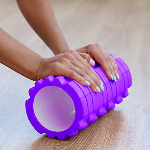 Foam Roller for Deep Tissue Muscle Massage and Pain Relief Equipment (Purple)