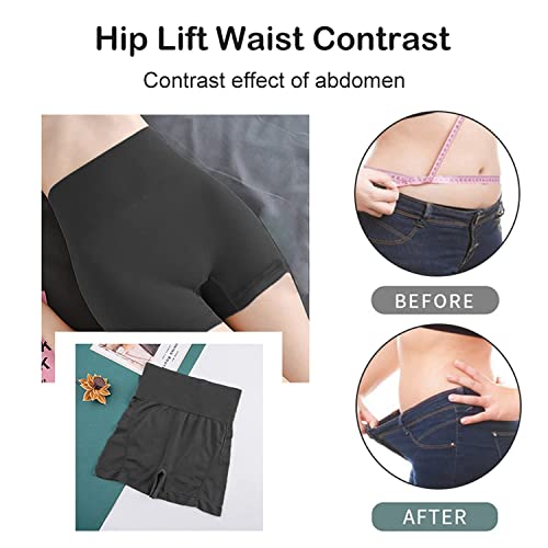 Athleisure High Waist Yoga Workout Running Exercise Shorts for Women - Size (XL, Black)