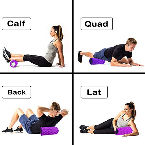 Foam Roller for Deep Tissue Muscle Massage and Pain Relief Equipment (Purple)