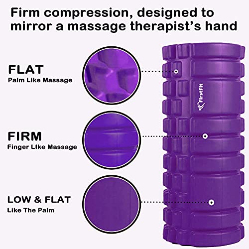 Foam Roller for Deep Tissue Muscle Massage and Pain Relief Equipment (Purple)