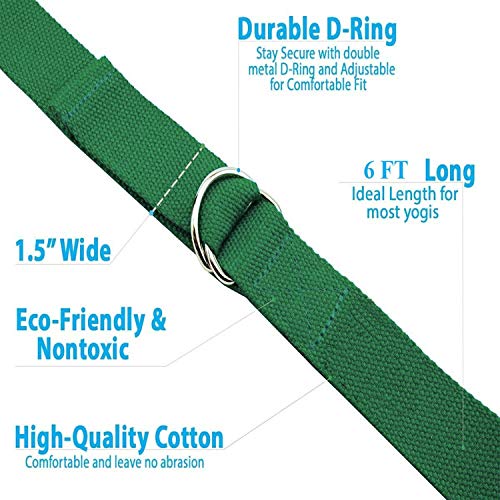 Yoga Strap  Pine Green