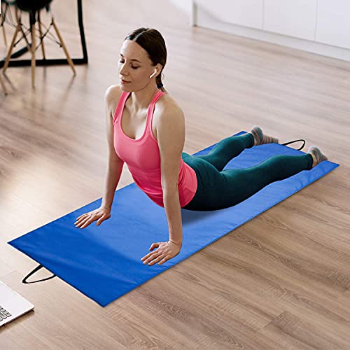 Premium 10MM PU Leather Yoga Mat - Blue