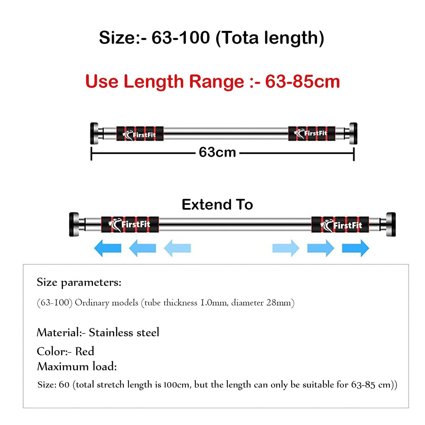 Pull-Up Bar  - 100Kg Capacity