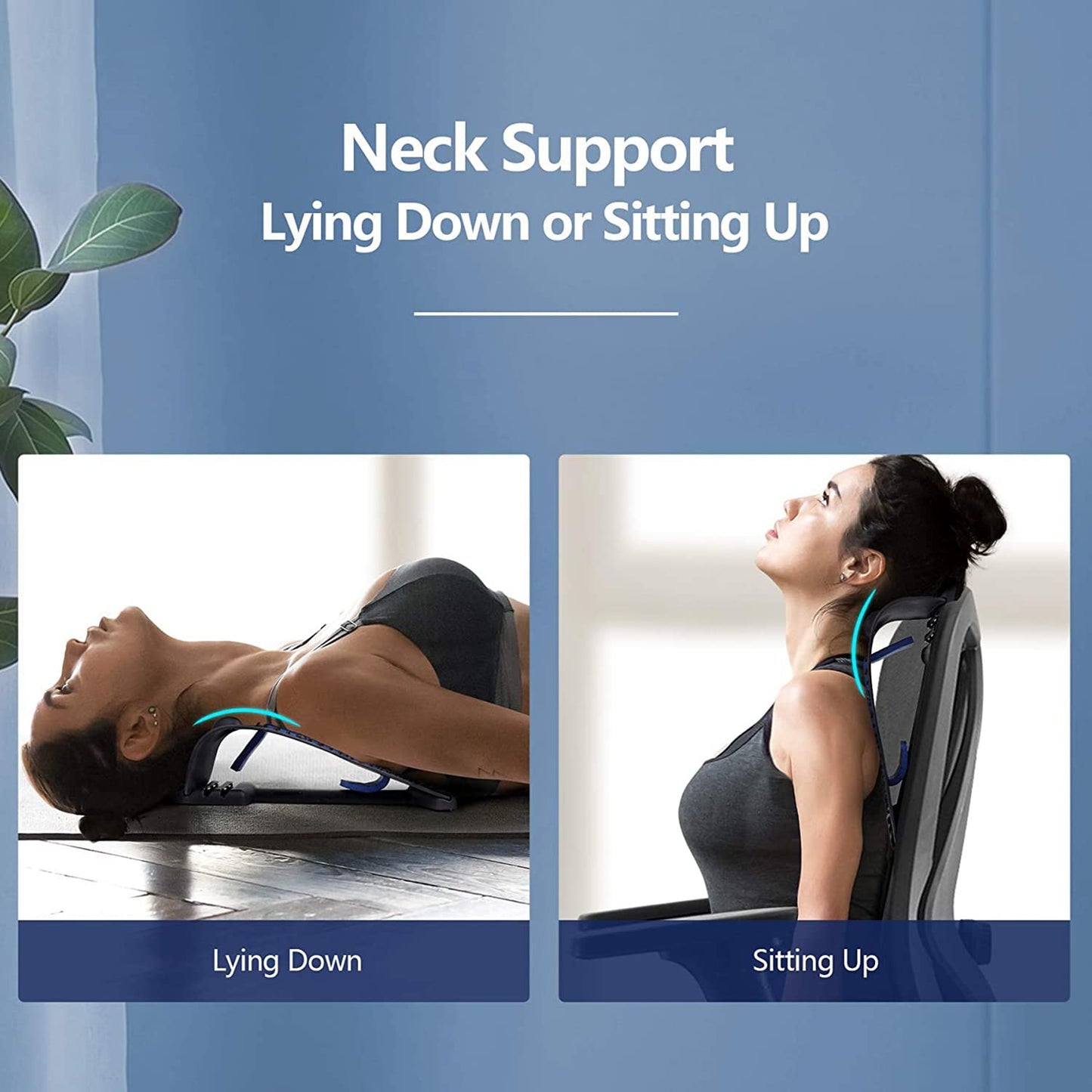 Neck Stretcher For Neck Pain Relief, With 4 Adjustable Levels, Upper Back And Shoulder Relaxer