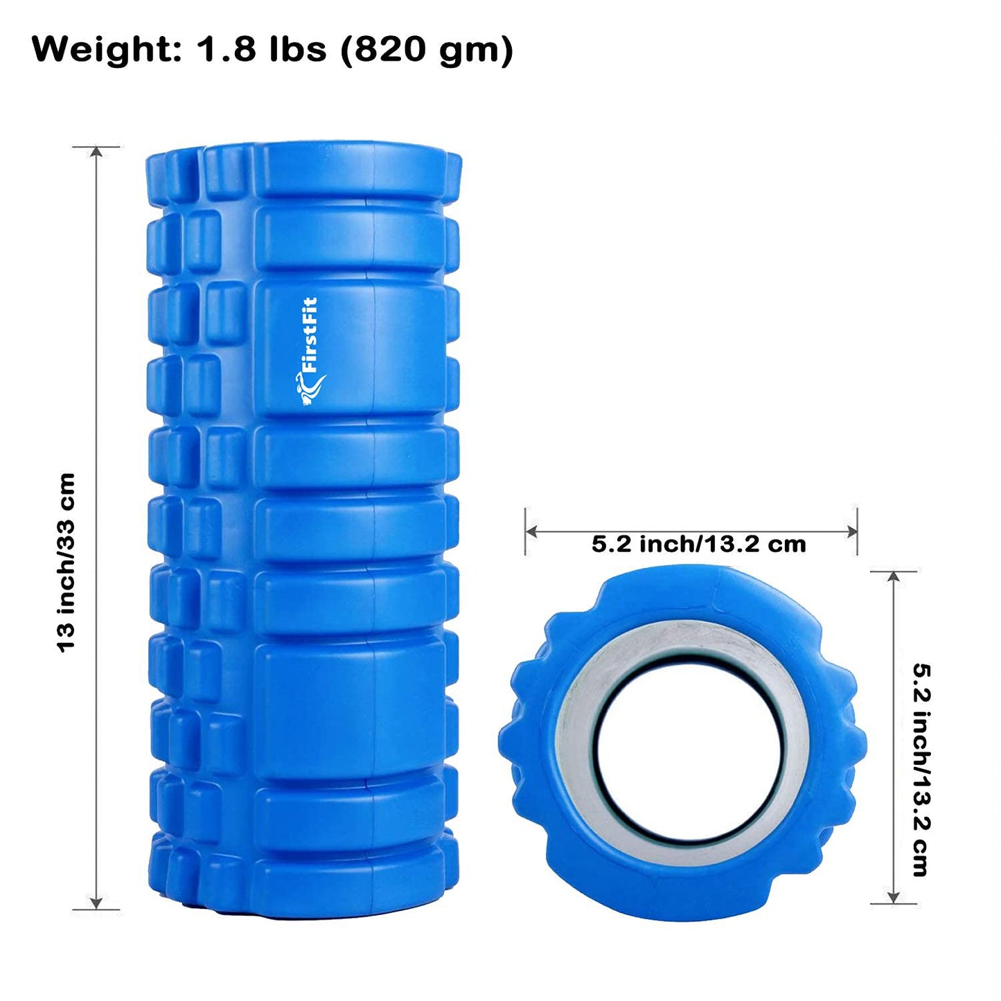 Foam Roller for Deep Tissue Muscle Massage and Pain Relief Equipment (Blue)