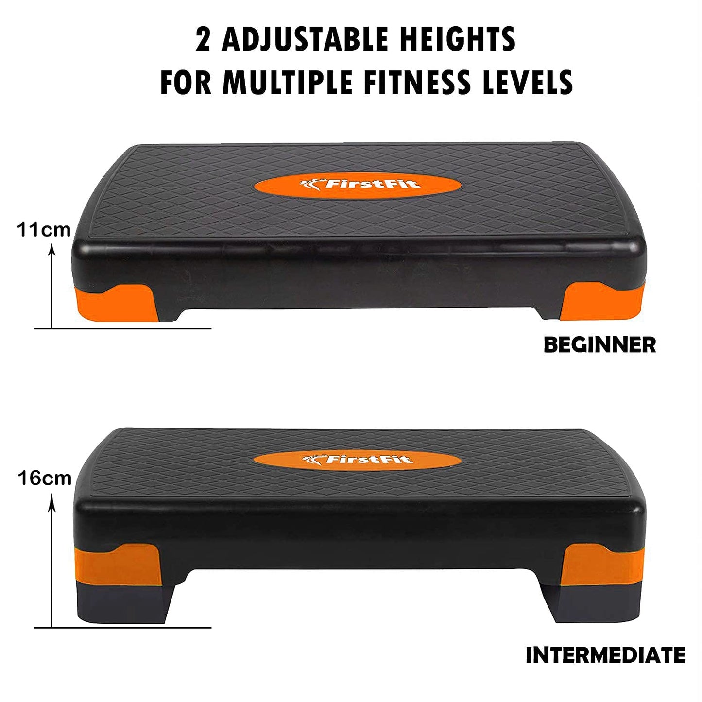 Aerobic Stepper Bench (Orange & Black)