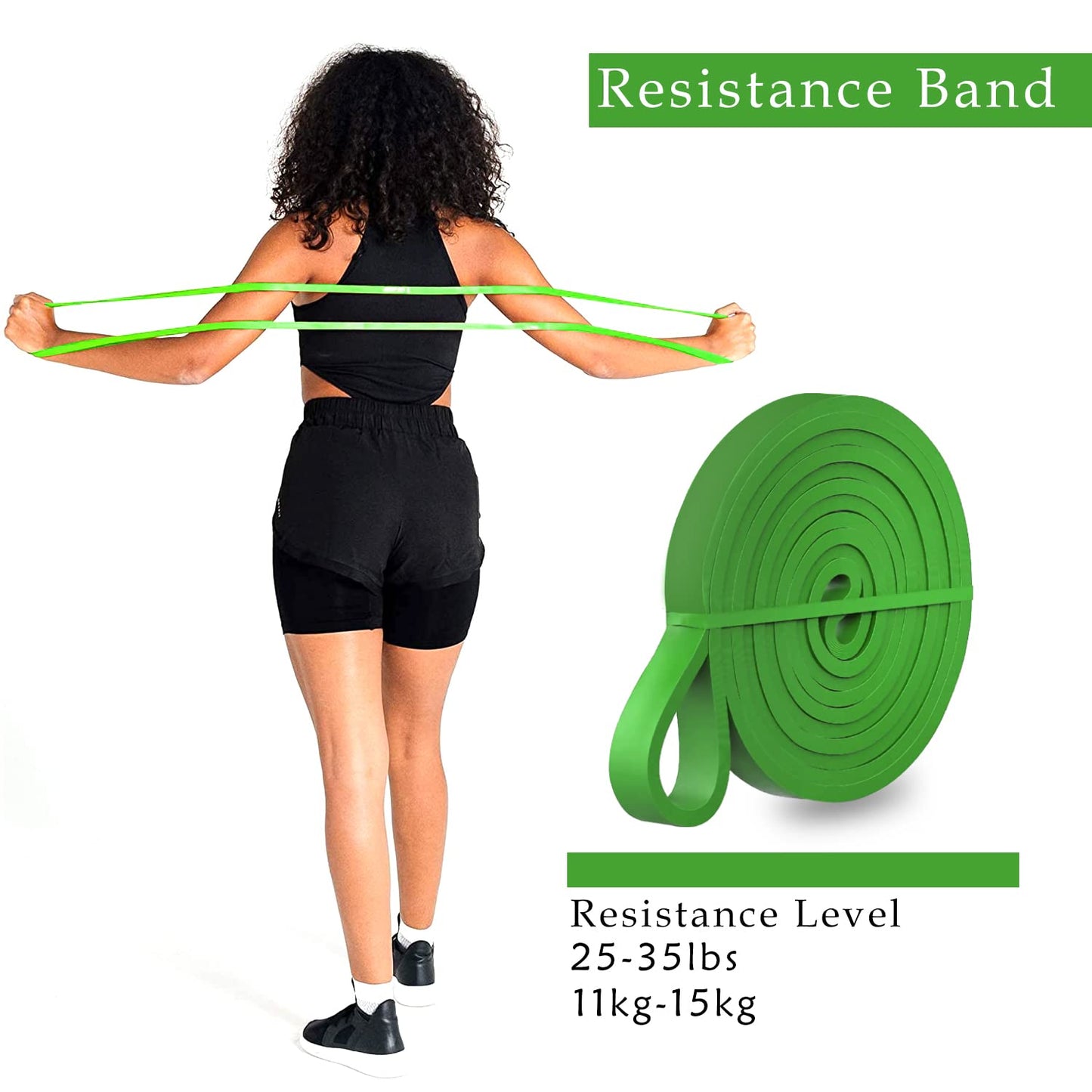 Natural Rubber Pull Up Band (Green)