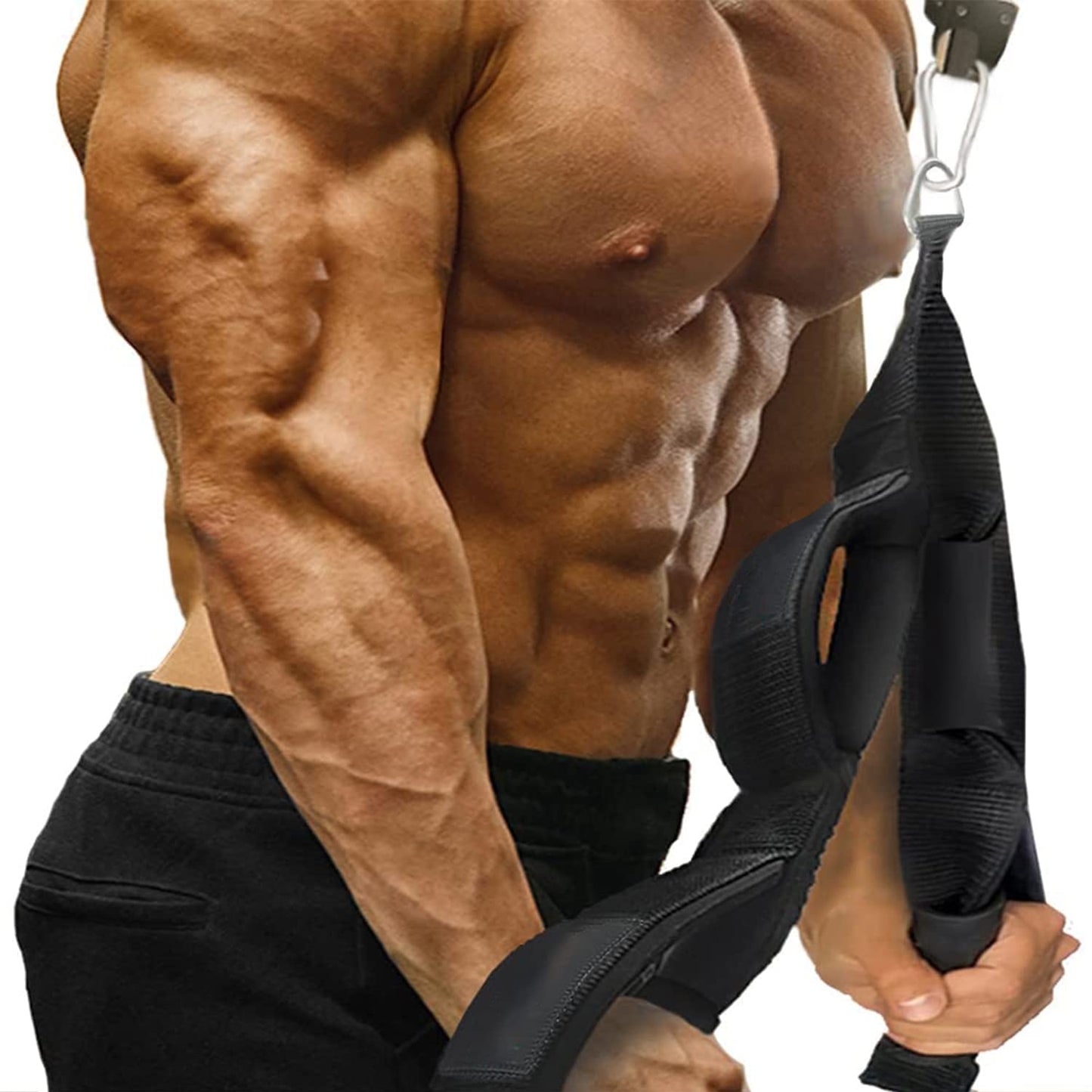 Tricep Rope Pull Down - Black