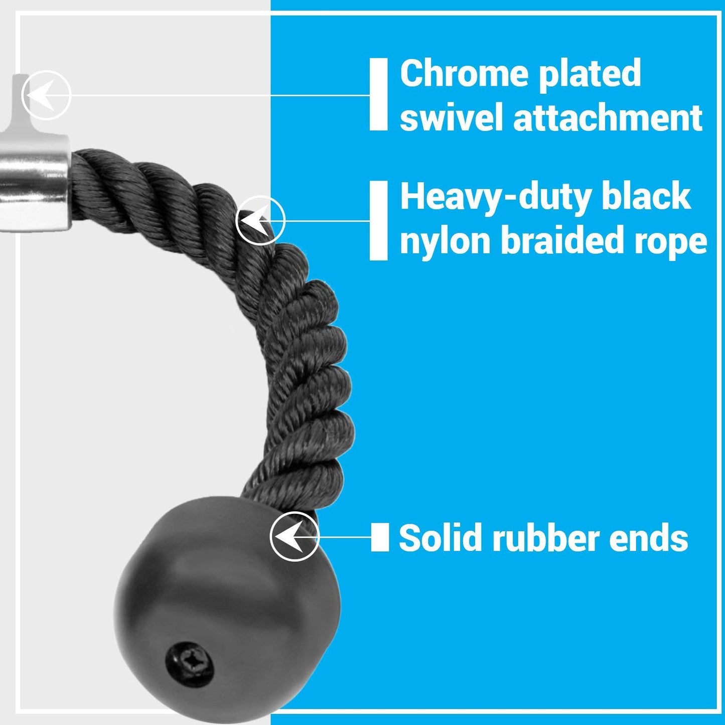 Tricep Rope Pull Down - Black