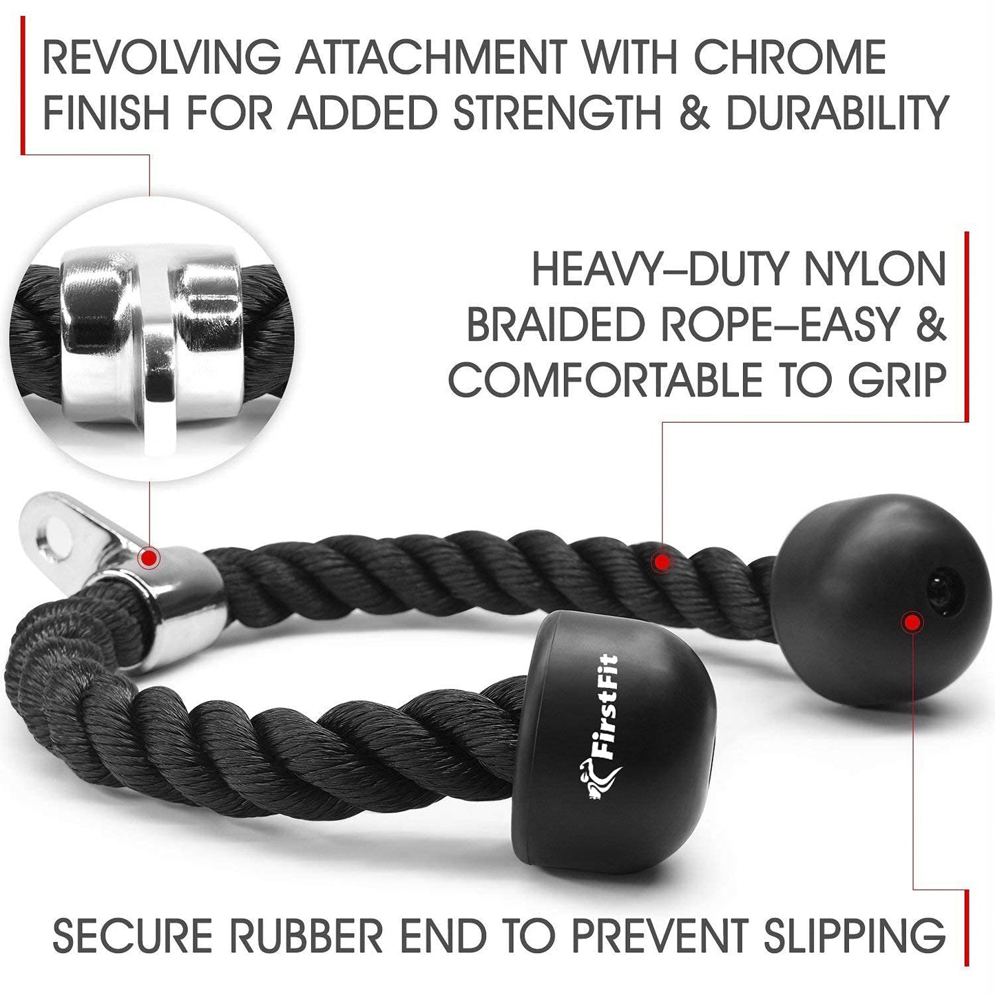 Tricep Rope Pull Down - Black