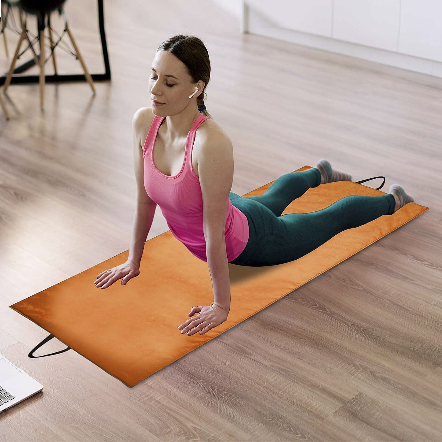 Premium 10MM PU Leather Yoga Mat - Coral