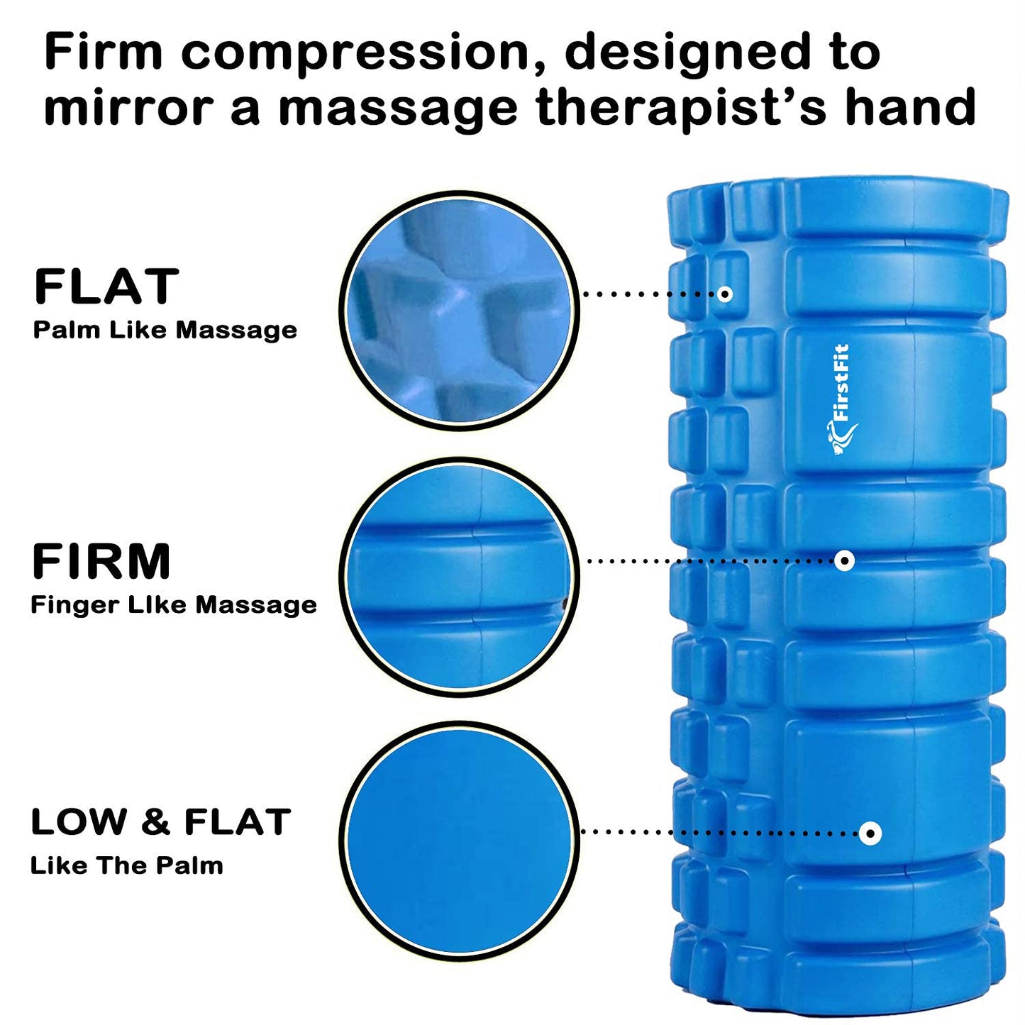 Foam Roller for Deep Tissue Muscle Massage and Pain Relief Equipment (Blue)