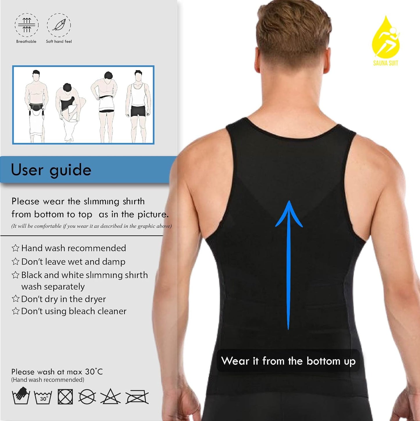 Tummy Tucker Vest, Slim Body Shaper for Men