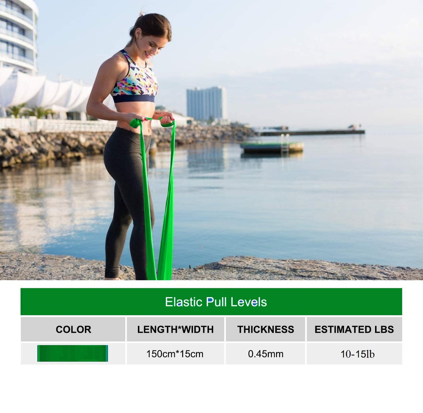 Natural Rubber Resistance Loop Bands  (1.5 Meter Green)