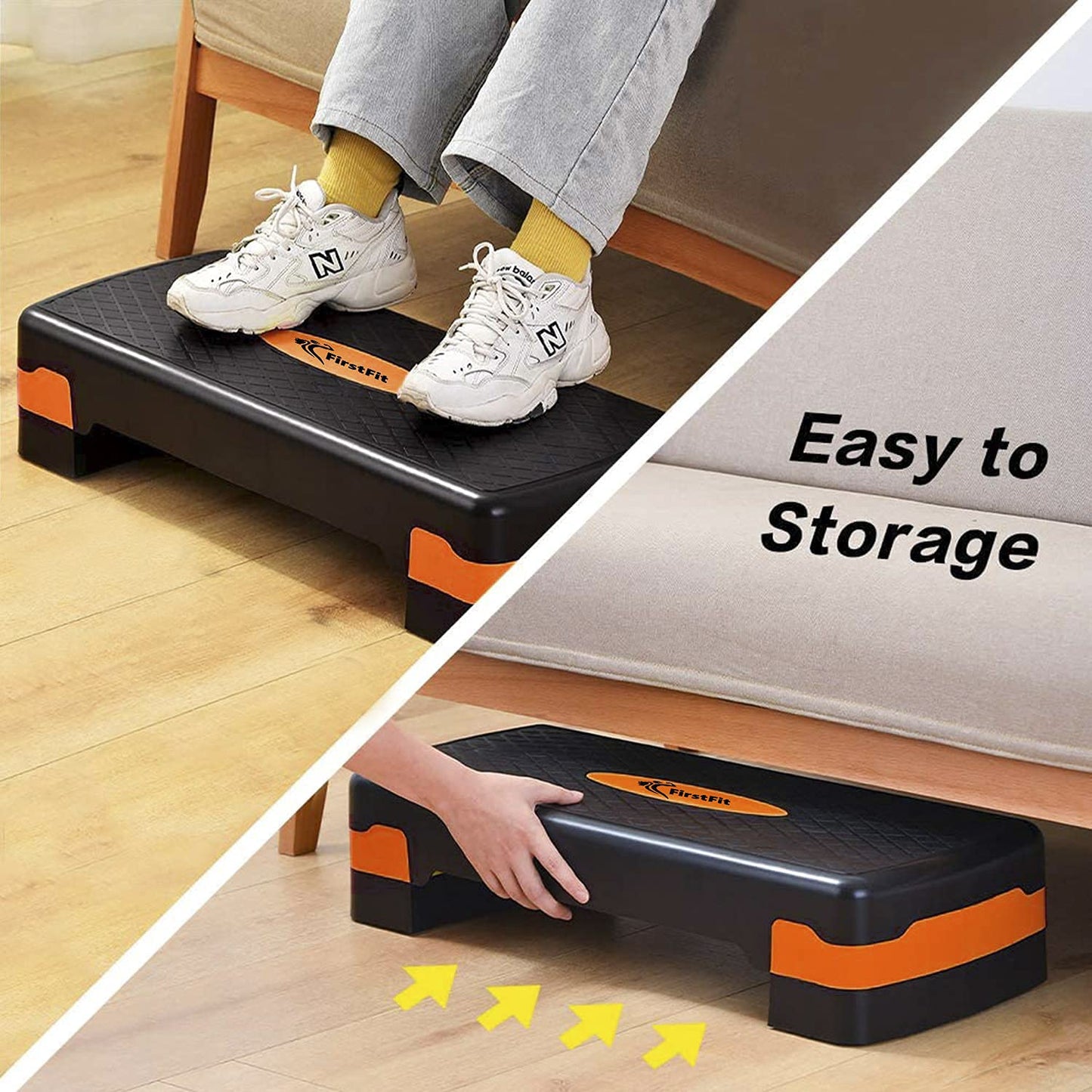 Aerobic Stepper Bench (Orange & Black)