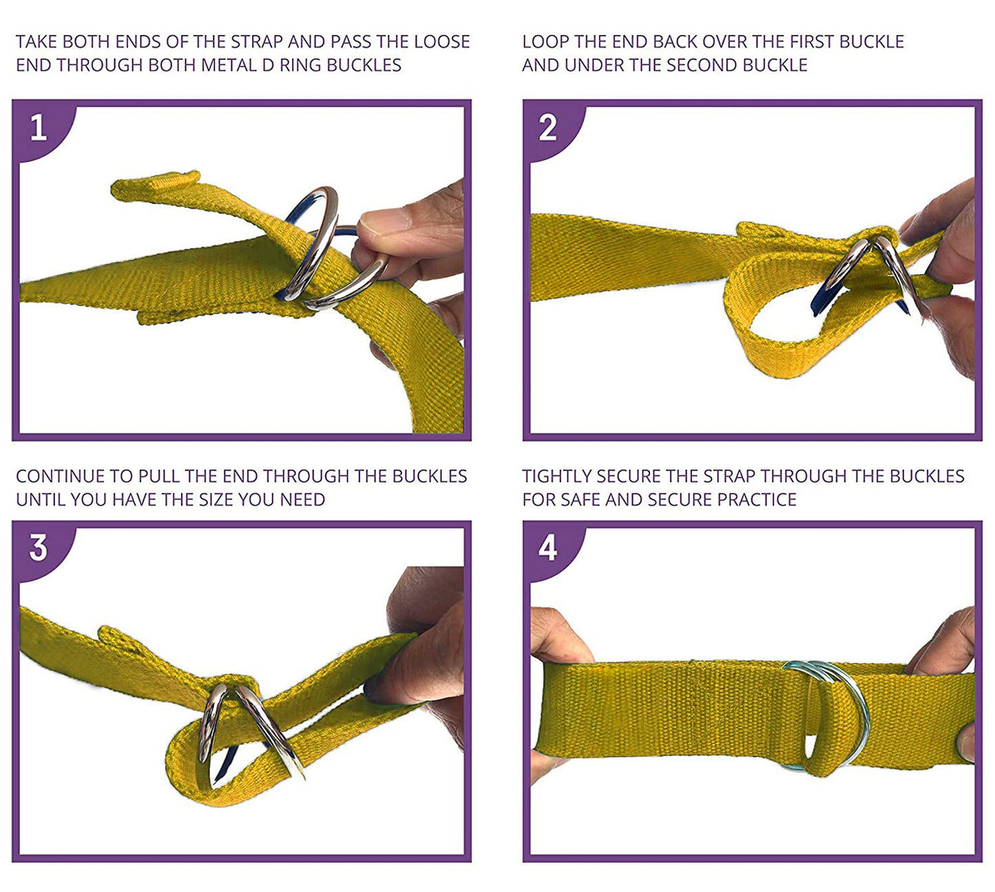 Yoga Strap - Yellow