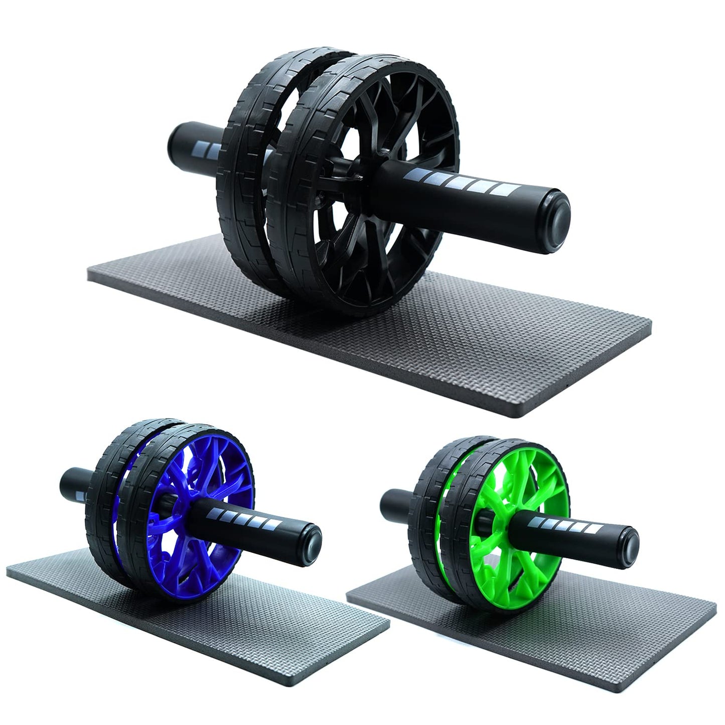 Roller with Double Wheel Gym Tool for Men and Women -  (Multicolor)