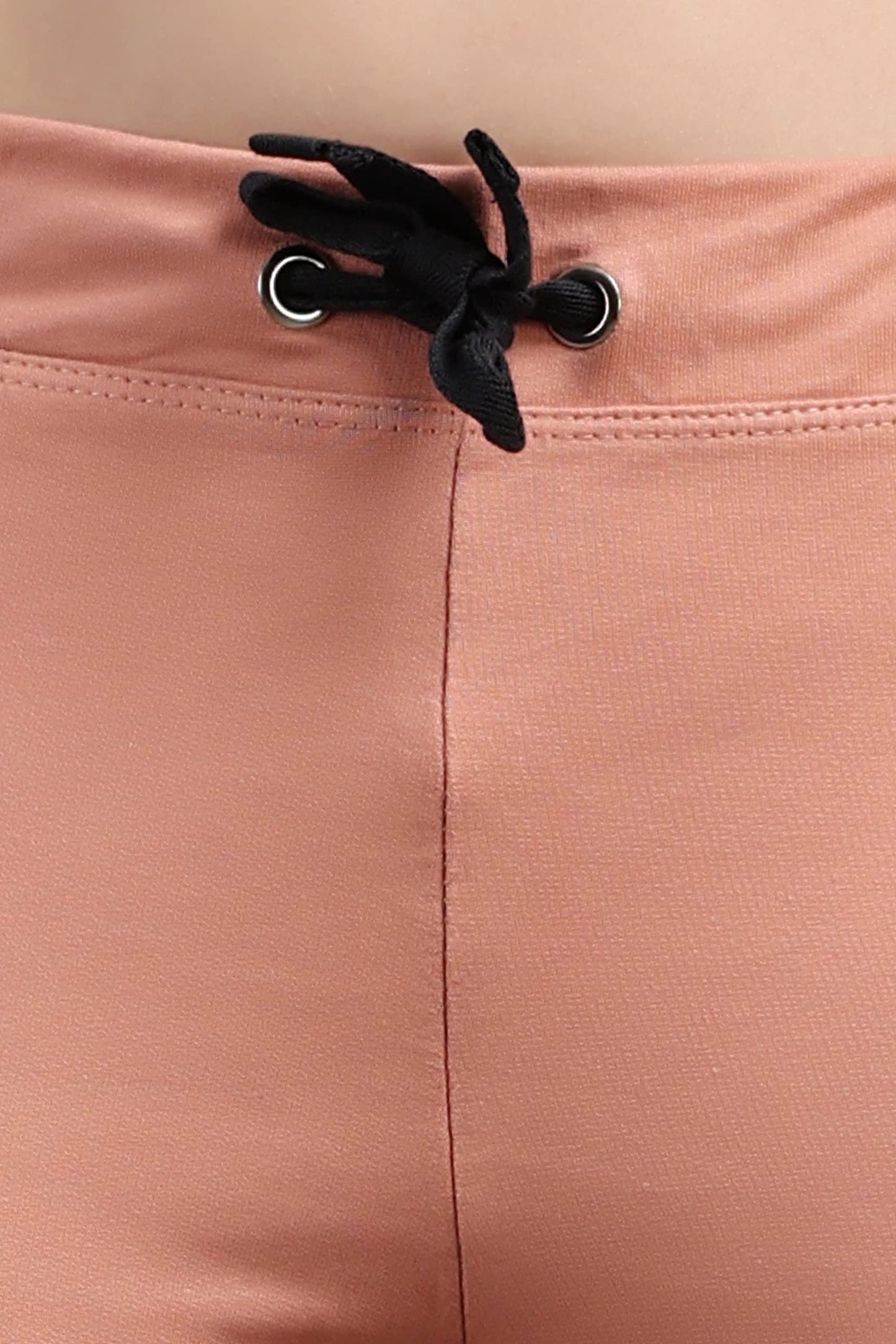 Comfy Cotton Slim Fit Shorts for Yoga, Gym, Exercise, Fitness, Running (Peach & Black)